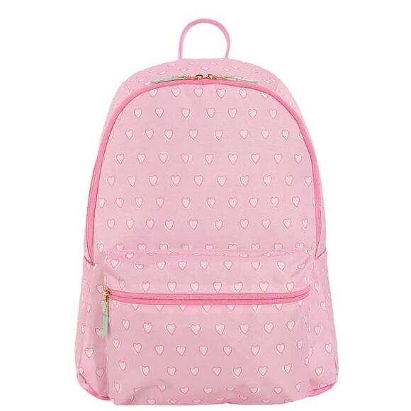 Roller Rabbit x Pottery Barn Teen Colby Pink Hearts Backpack - Picture 1 of 8